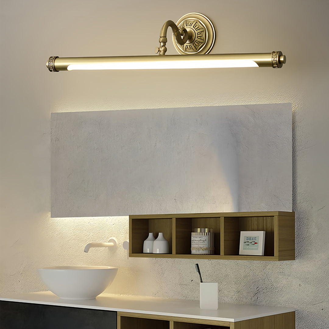 Gold Bathroom Vanity Light European Pure Copper Mirror Wall Light