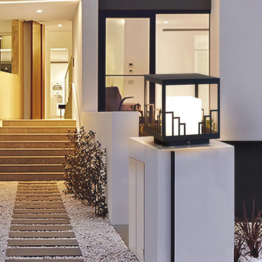 Outdoor Pillar Light Minimalist Waterproof Metal Light
