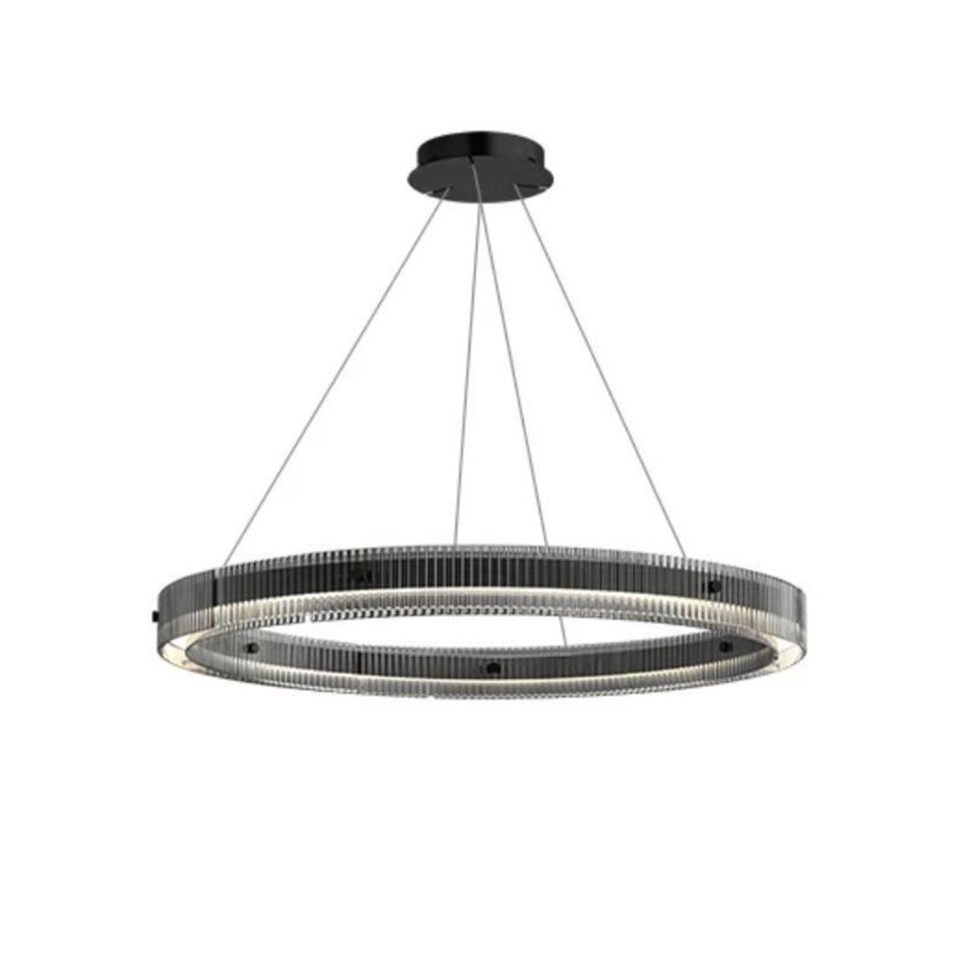 Black Round Chandeliers Italian Minimalist Glass Light