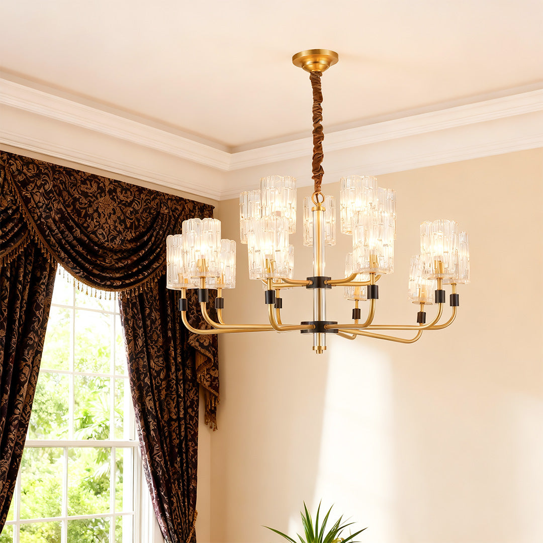 Luxury Chandelier Modern Minimalist Luxury Copper Glass Ceiling Light