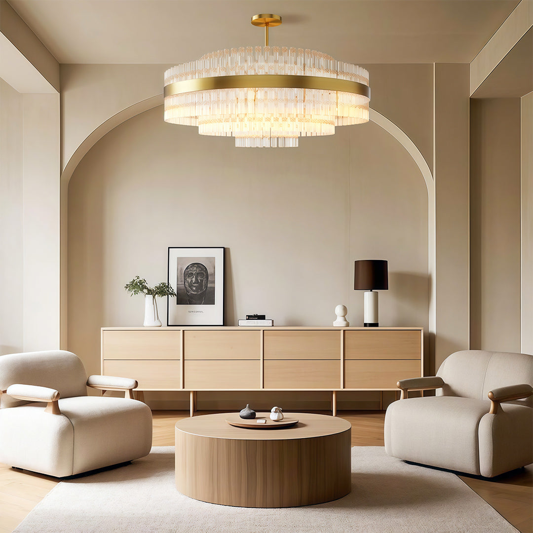 Industrial Modern Chandelier Full Copper Luxury Ceiling Light