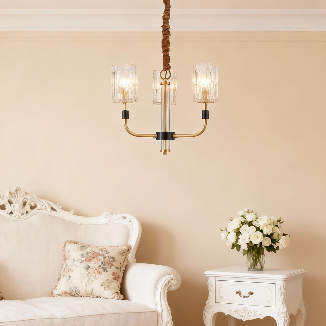 Luxury Chandelier Modern Minimalist Luxury Copper Glass Ceiling Light