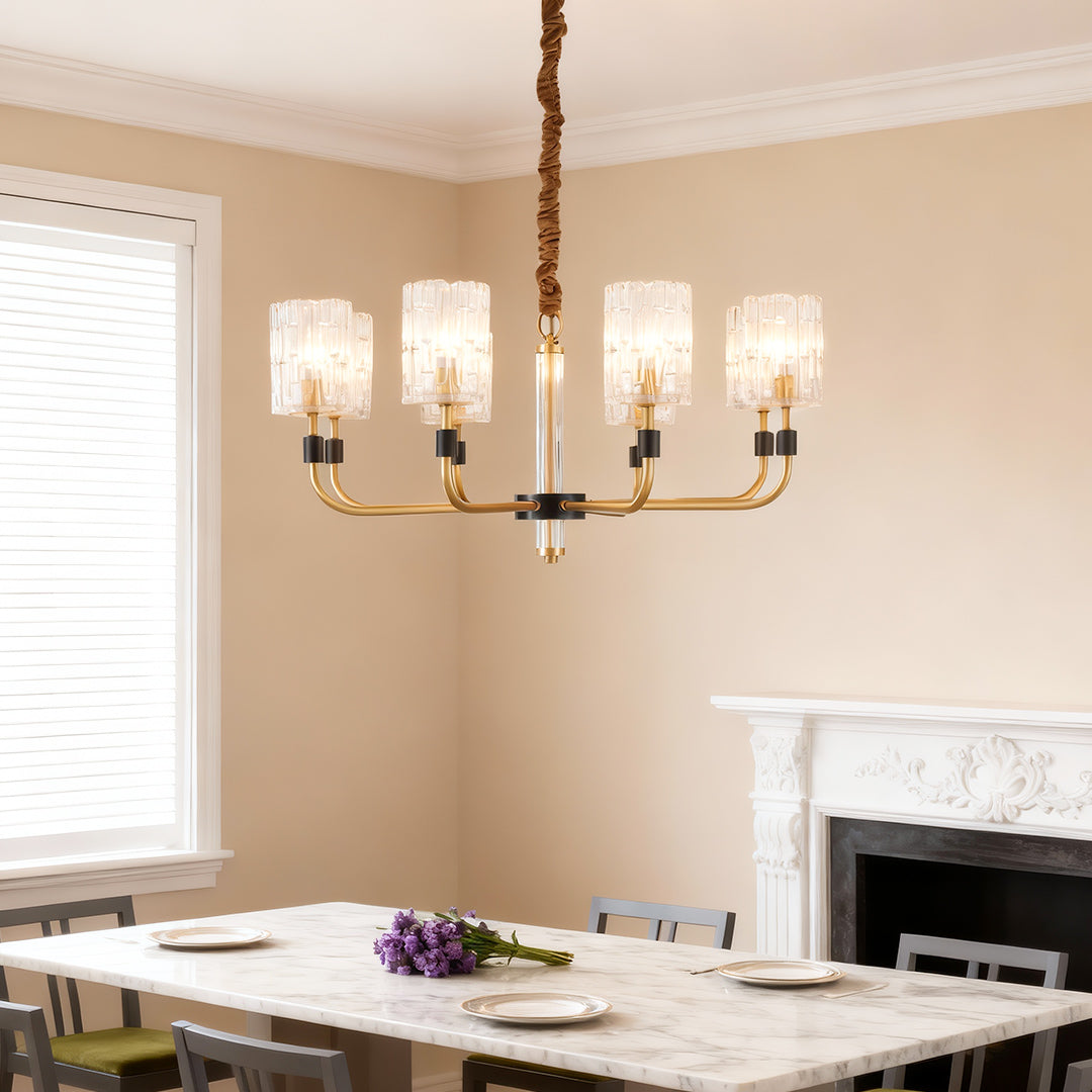 Luxury Chandelier Modern Minimalist Luxury Copper Glass Ceiling Light