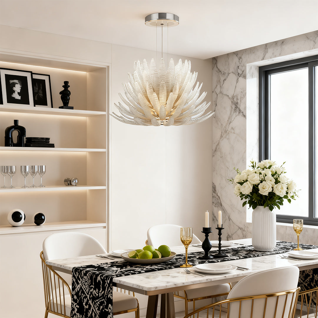 Deco Chandelier Luxury Stainless Steel Glass Ceiling Lights