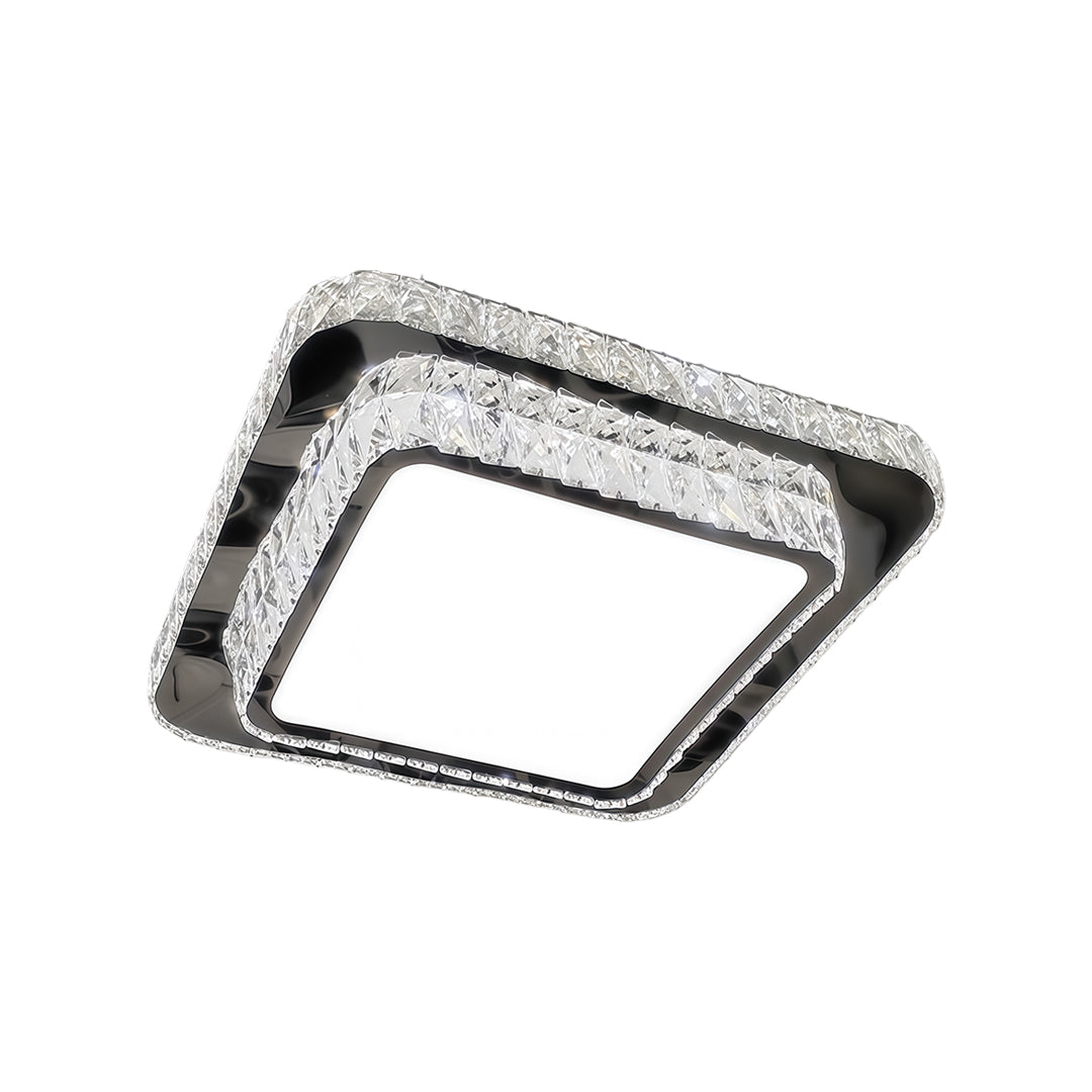Flush Mount Crystal Light Fixture Luxury Stainless Steel Lamp