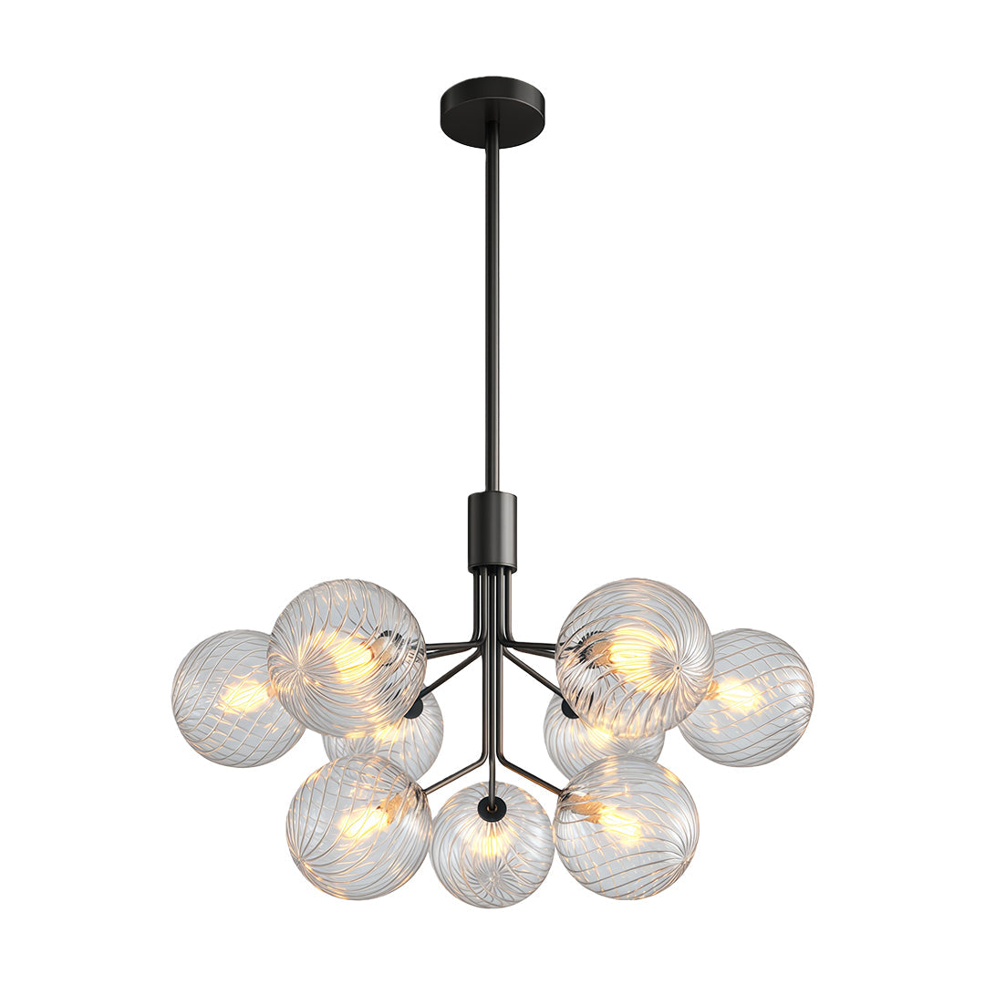 Luxury Modern Chandeliers Solid Copper Glass Ceiling Light