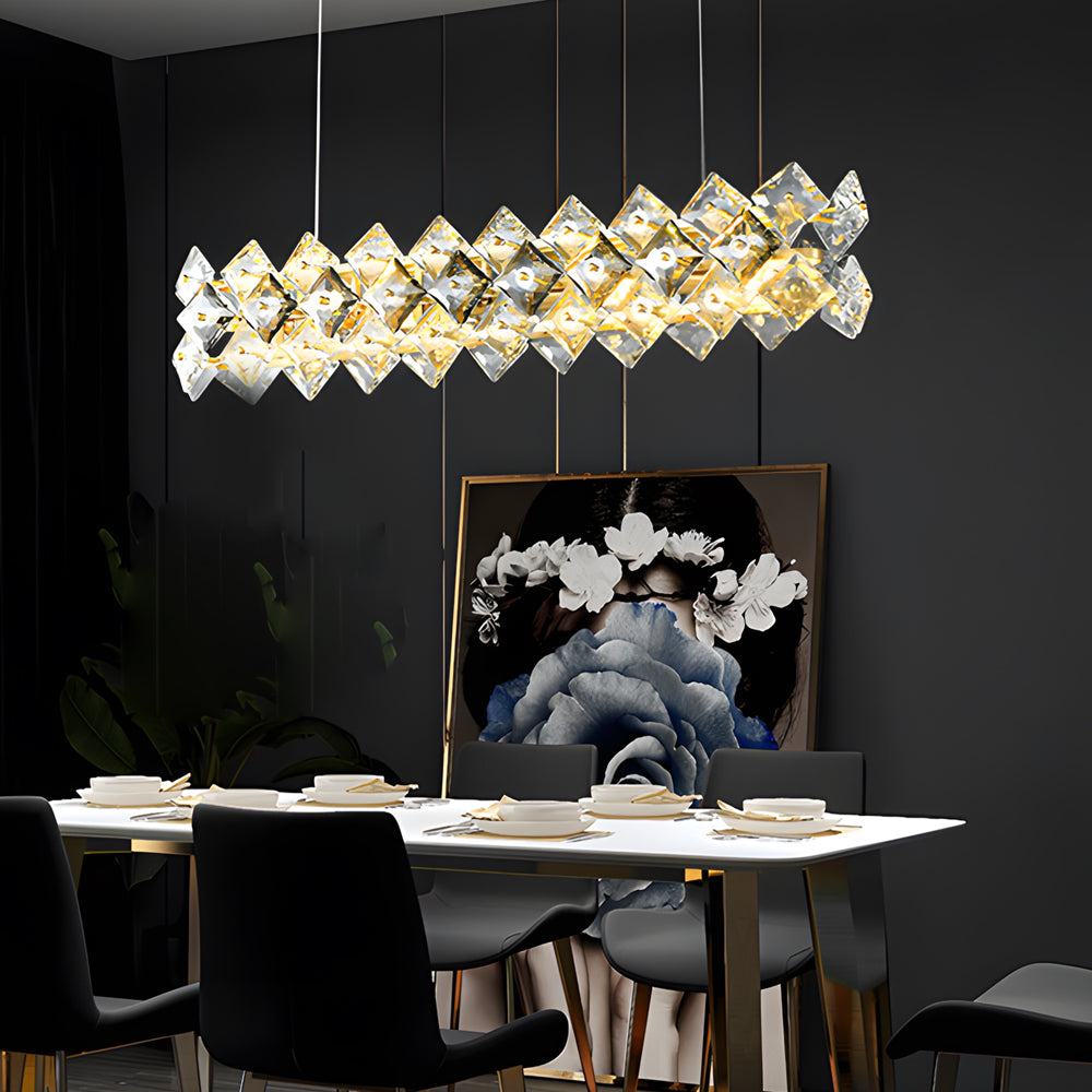 Luxury Ring Chandelier Light Crystal and Copper Modern Ceiling Light