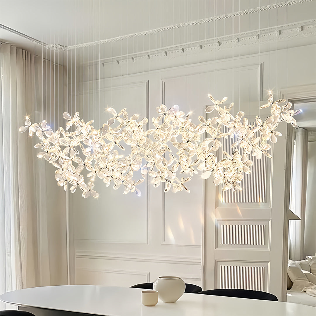 Rock Crystal Chandelier Italian Flower Island Light