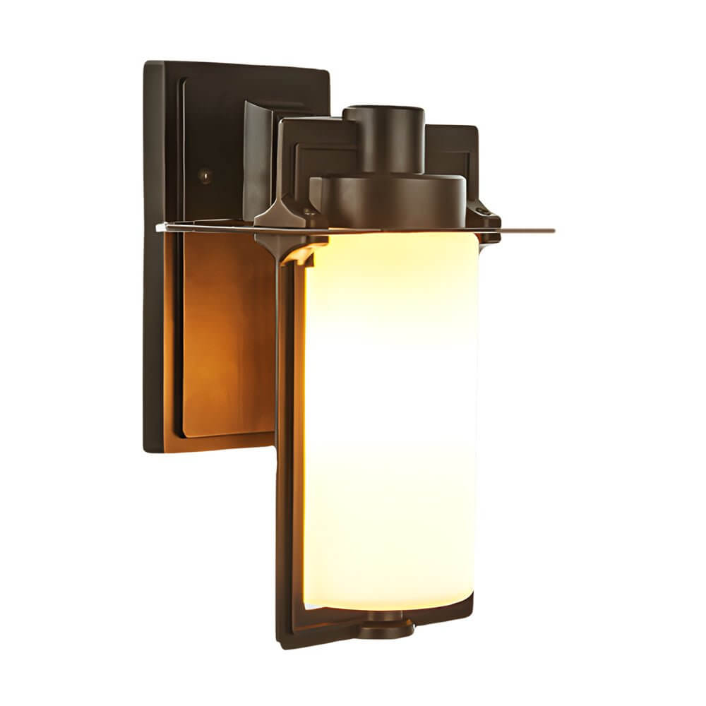 1-Light Glass Outdoor Wall Lantern Sconce