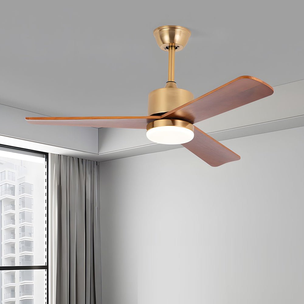 42"/52" LED 3-Blades Wood Ceiling Fan Light with Remote