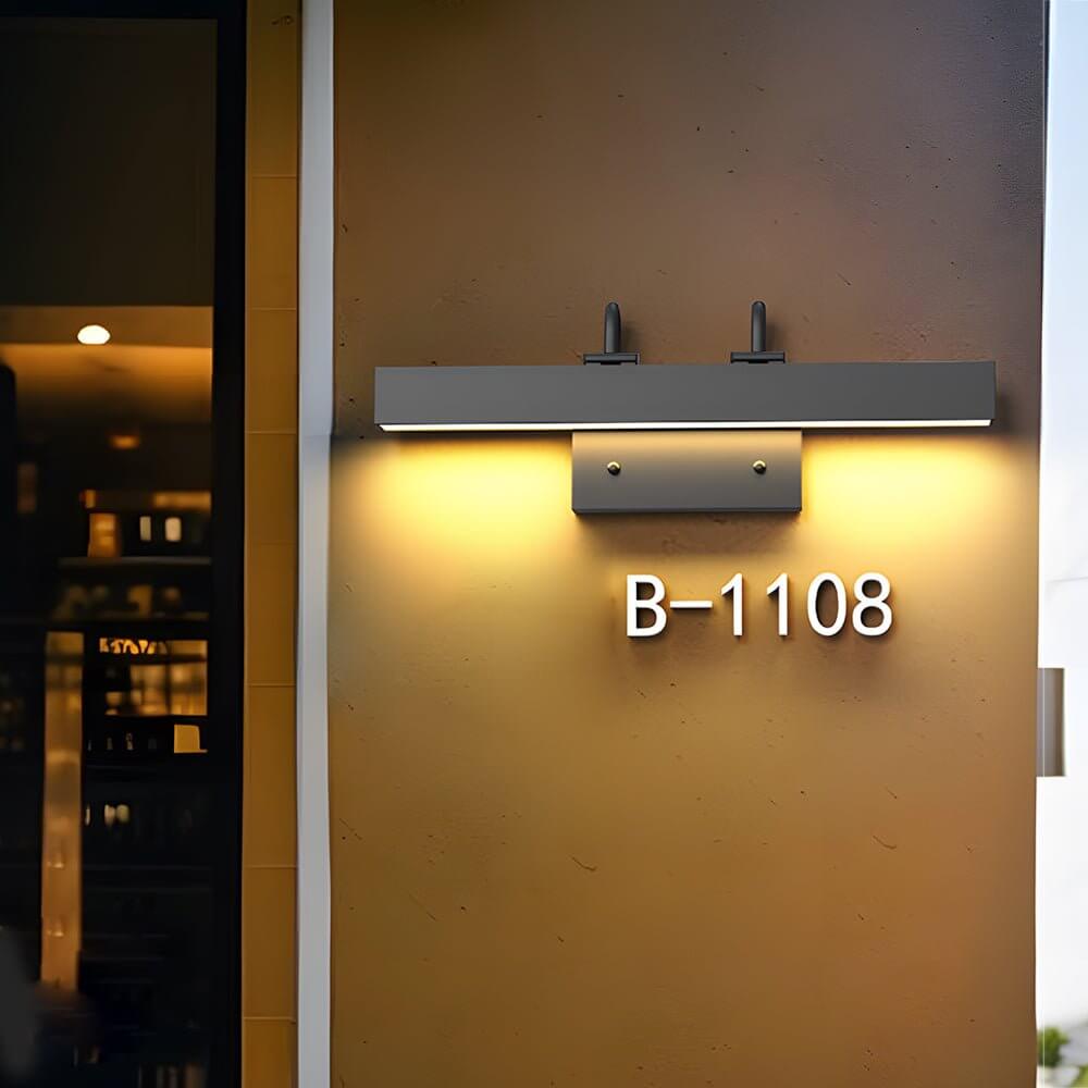 Black LED Wall-Mounted Light for House Number