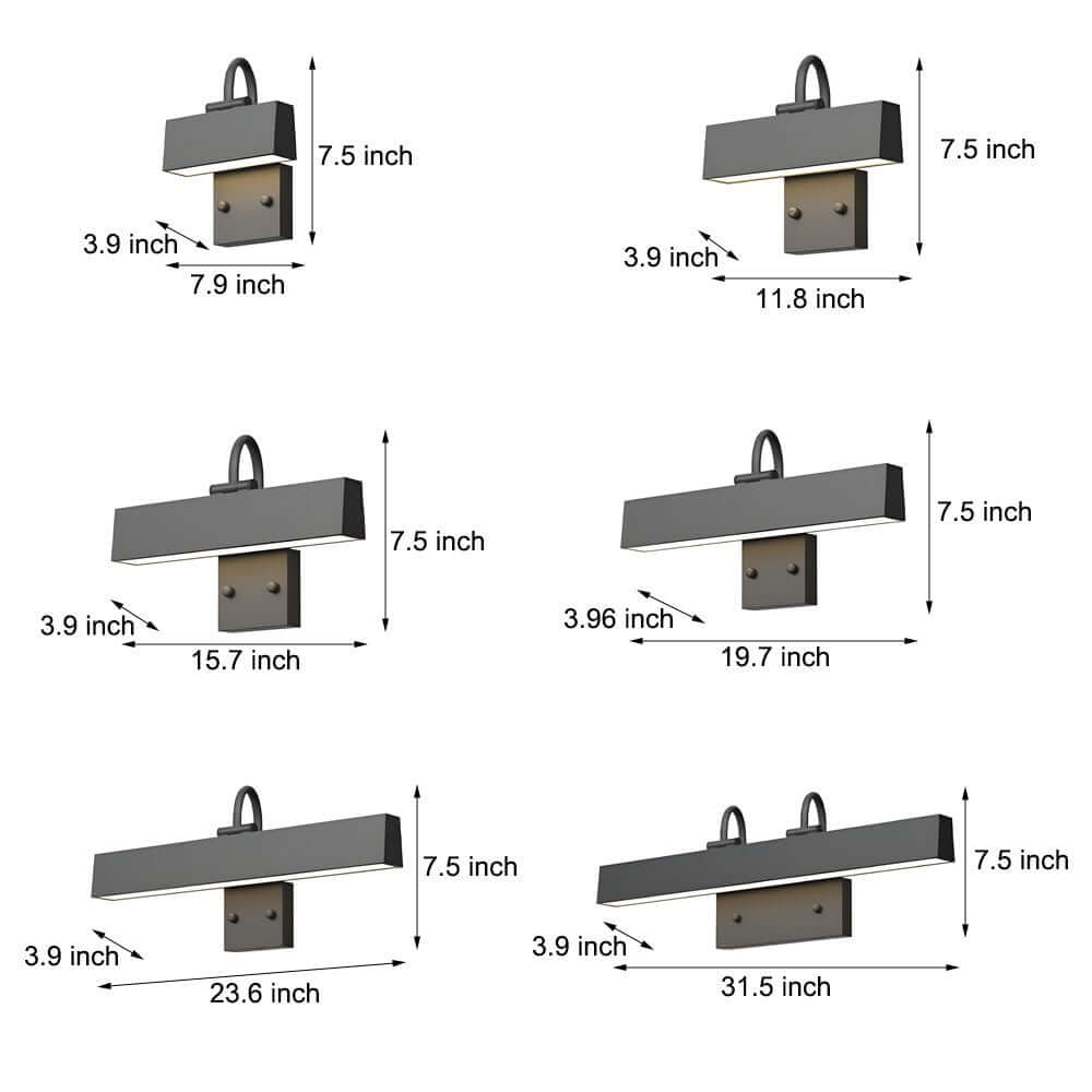 Black LED Wall-Mounted Light for House Number