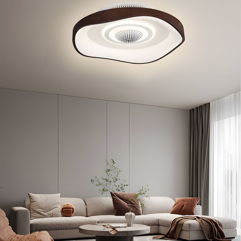 Bladeless Fan with Light Modern Round Dimmable LED Light