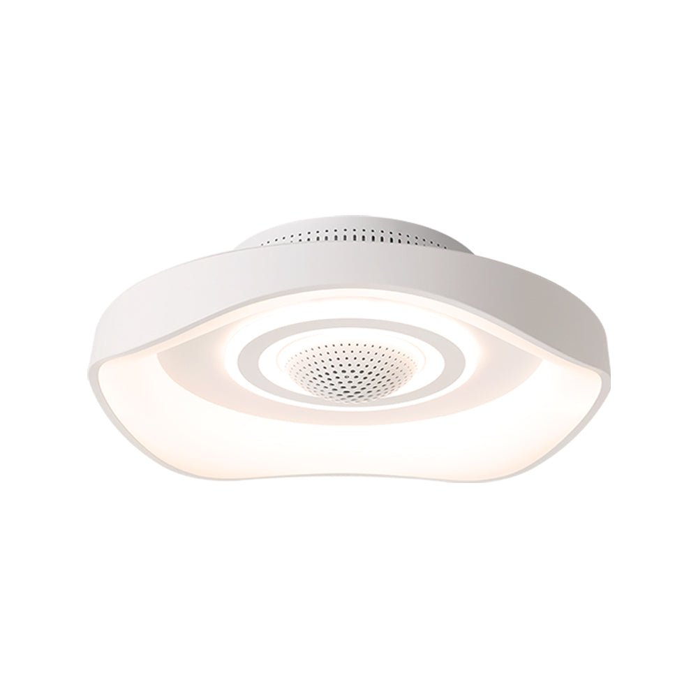 Bladeless Fan with Light Modern Round Dimmable LED Light