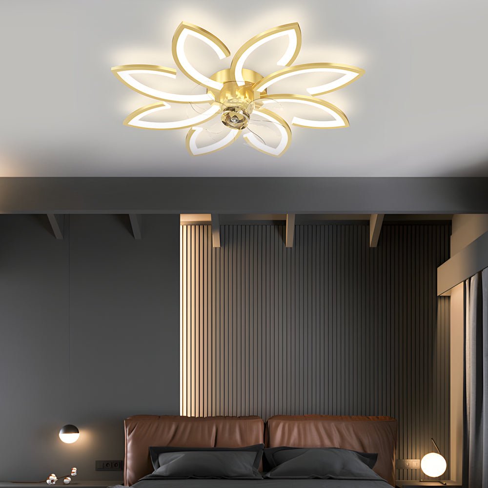 Ceiling Fans with Fancy Lights Modern Floral Light