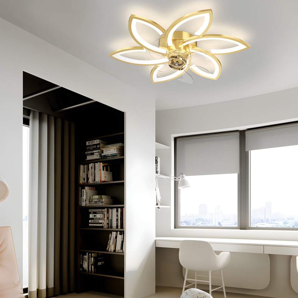 Ceiling Fans with Fancy Lights Modern Floral Light