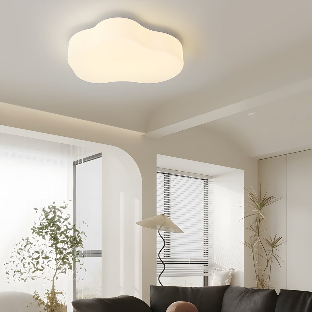 Cloud Shaped Ceiling Light Modern White Iron Light
