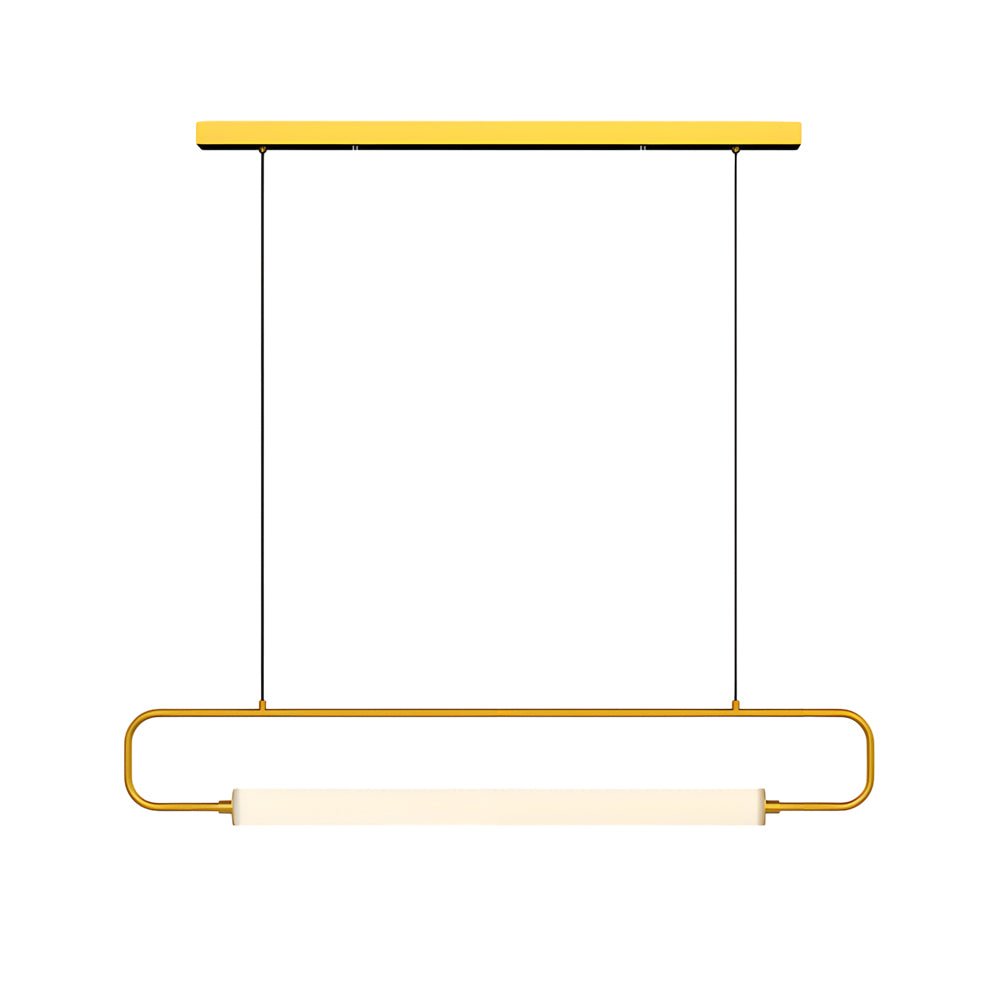 Contemporary Minimalist Black/Gold LED Bar Light Pendant Light