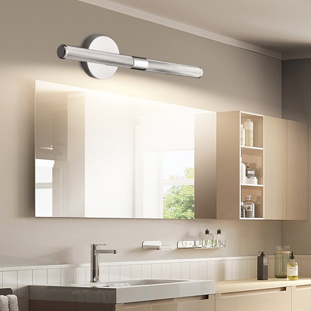 Contemporary Vanity Light Bar Modern Ribbed LED Light