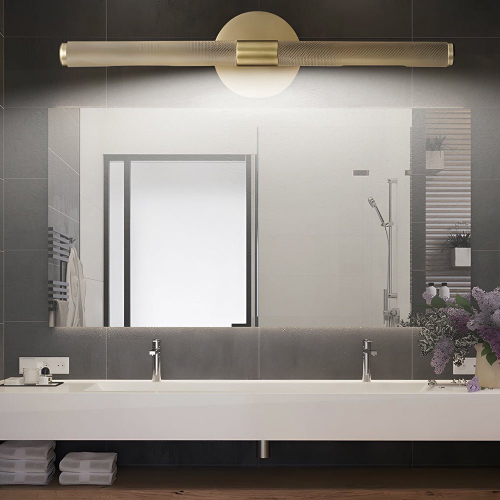 Contemporary Vanity Light Bar Modern Ribbed LED Light
