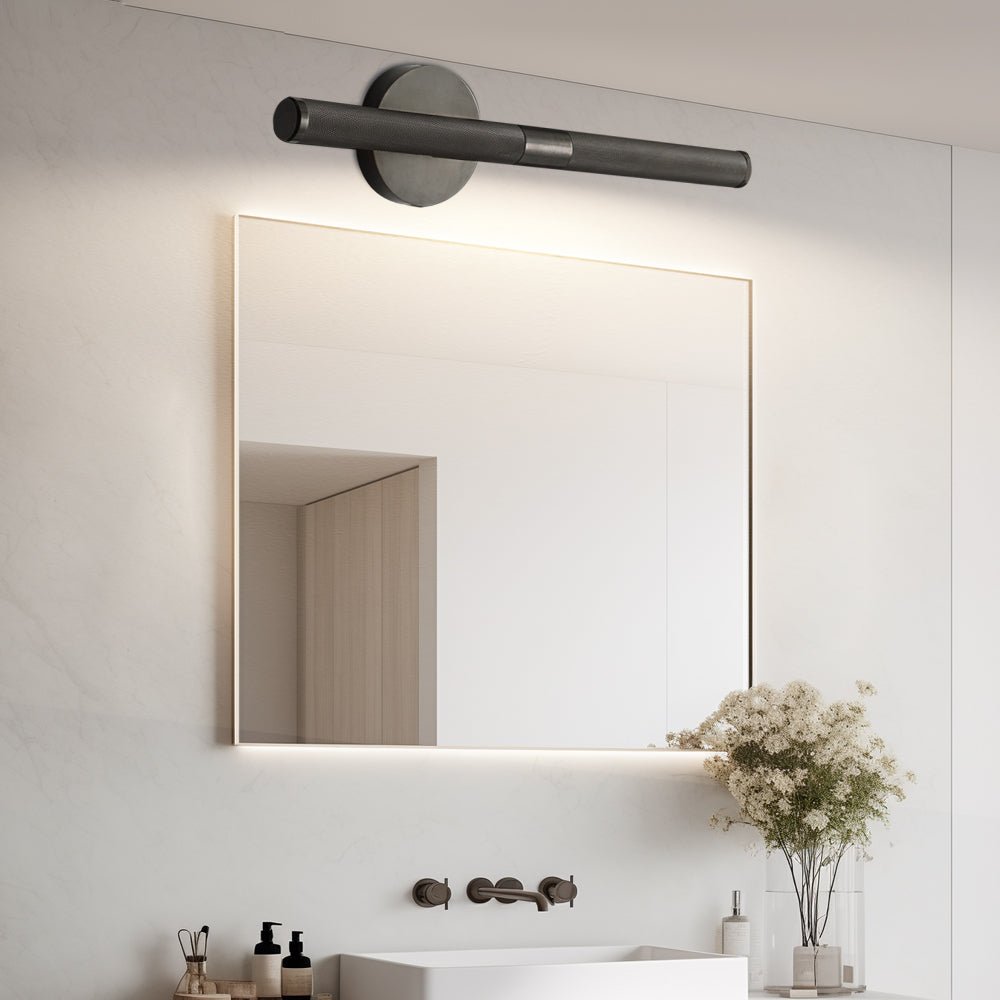 Contemporary Vanity Light Bar Modern Ribbed LED Light