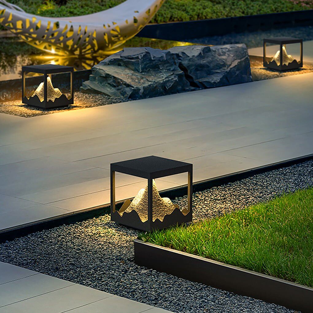Decorate Pillar Light Waterproof Mountain Landscape Light