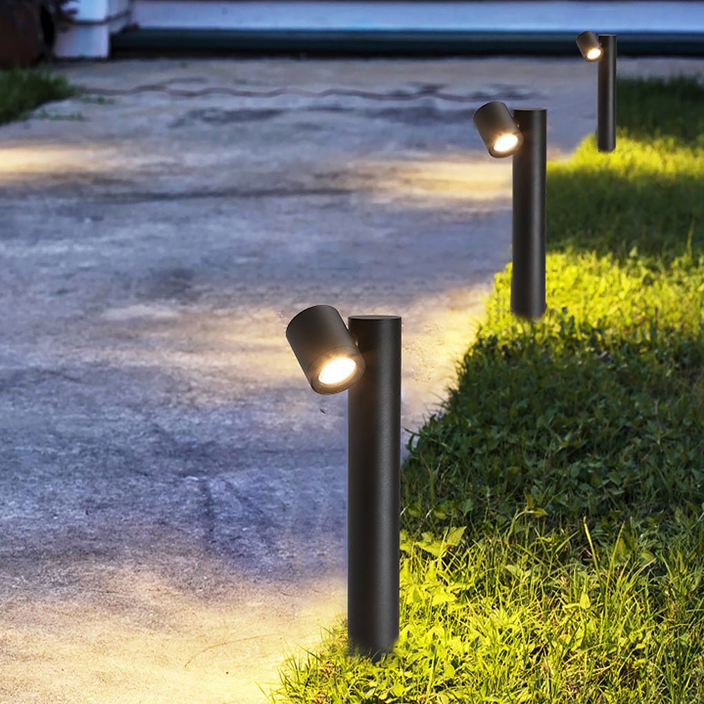 Double Light Bollard Light Rotatable Outdoor Lawn Light