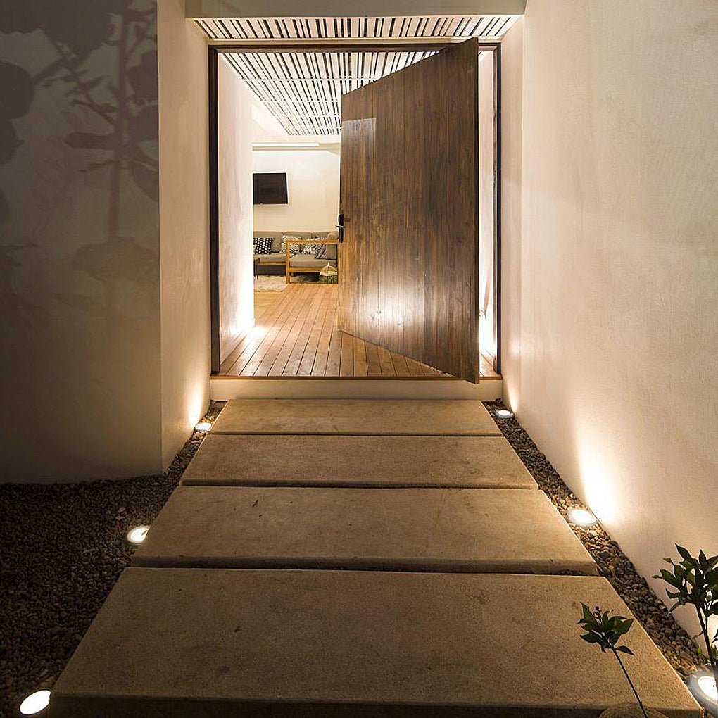 Eco-Friendly Radiance 8-Piece LED Solar Step Inground Lighting Set for Outdoor