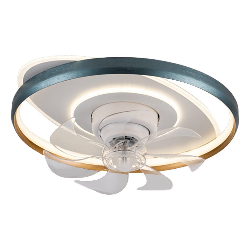 Flush Mounted Ceiling Fan with Light Dimming LED Fan Light
