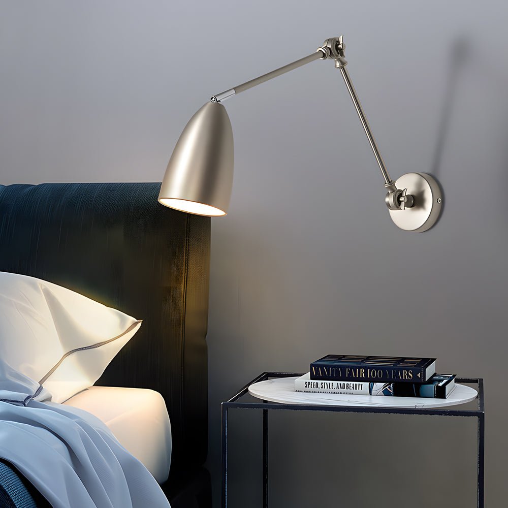 Folding Wall Light Modern Long Bulb Rod Swing Arm Light