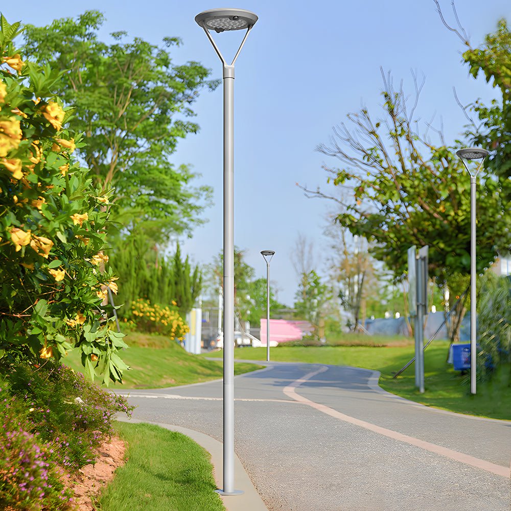 Garden Pole Lamp Modern Waterproof Solar LED Aluminum Light