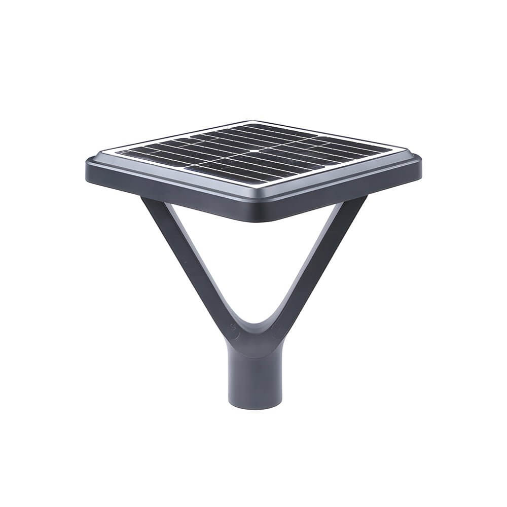 Garden Street Light Modern Black LED Solar Pole Light