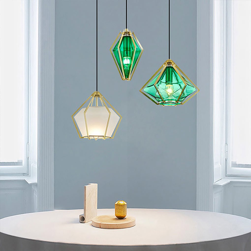 Geometric Glass Pendant Light Nordic Art Ceiling Light