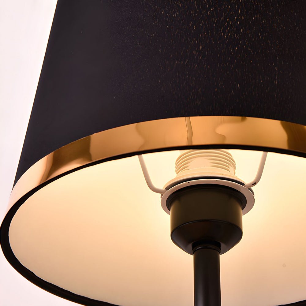 Gold White Table Lamp Modern Iron and Fabric Lamp