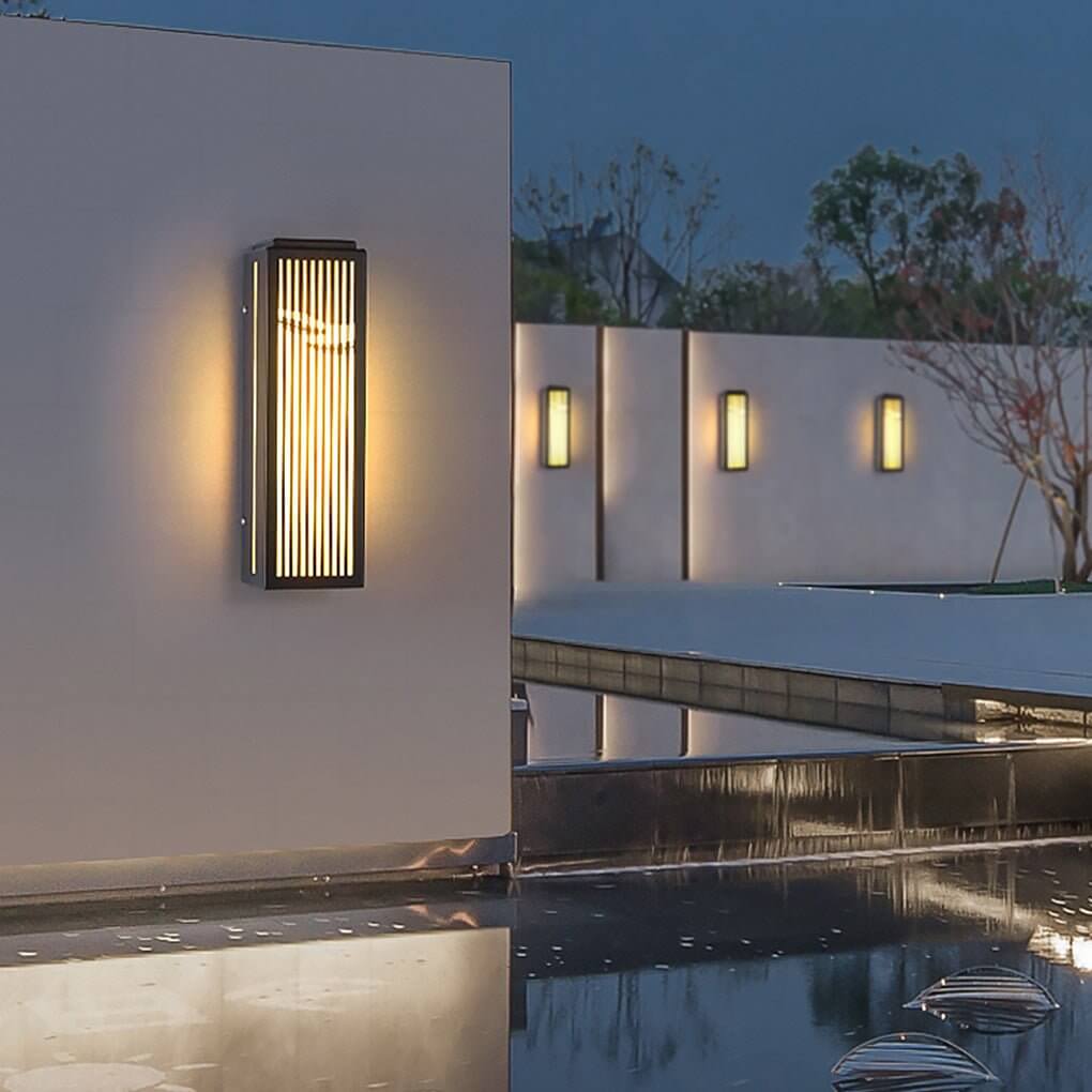 Grille Wall Light Waterproof Unique Slender Design Lamp