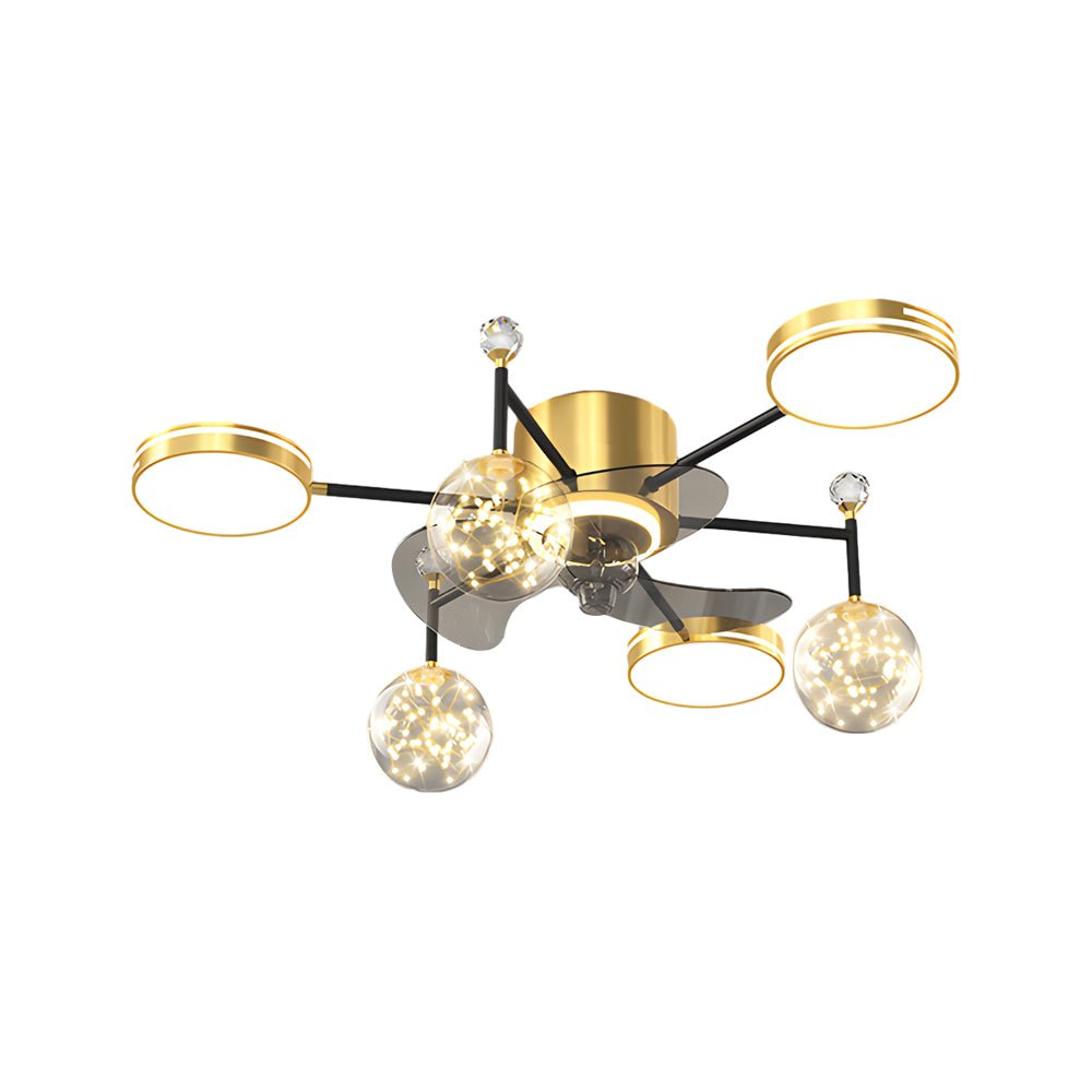 Invisible Blade Fan Light Modern Luxury Star Sphere Light