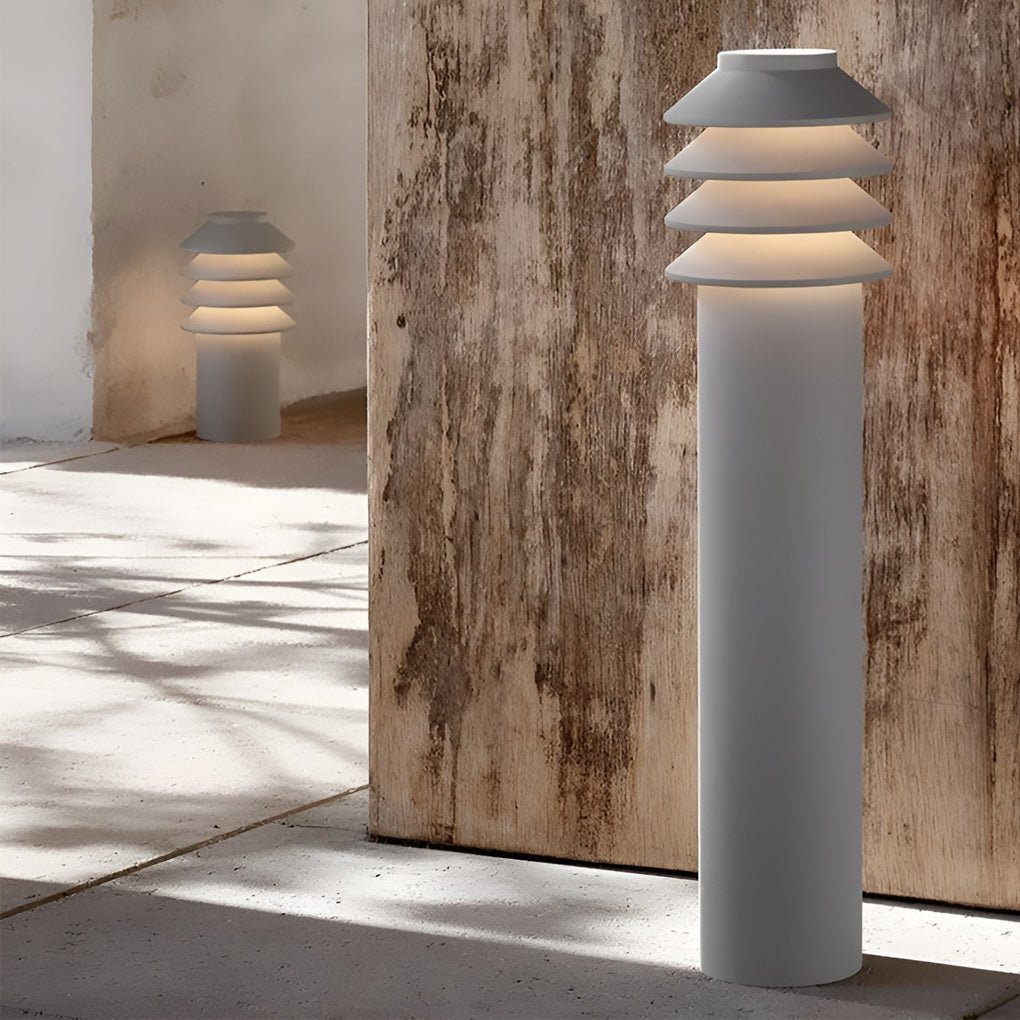 Modern Aluminum LED Outdoor Cylinder Light Versatile Garden and Pathway Illumination