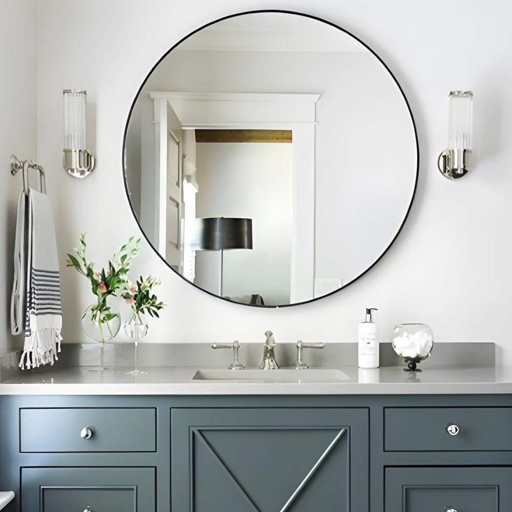 Modern Chrome/Gold Wall Sconce with Cylinder Clear Glass Shade