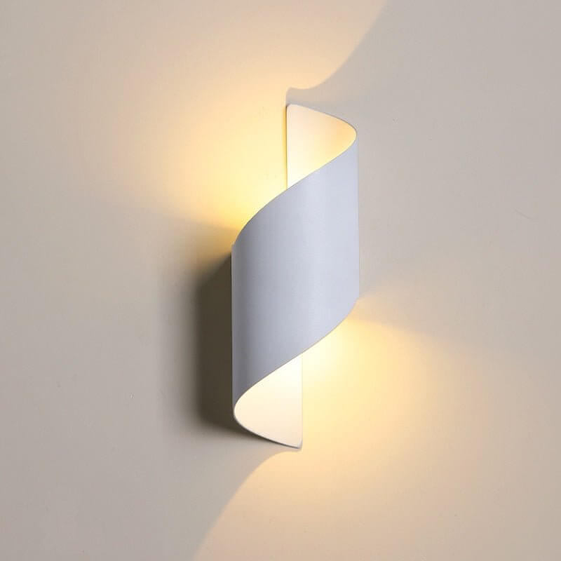 Modern Spiral Wall Light Dual-Sided Lighting LED Waterproof Light