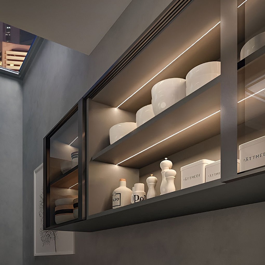 [Open-Box] Mini Recessed Invisible LED Strip Lights Under Cabinet Lighting Linear Lights