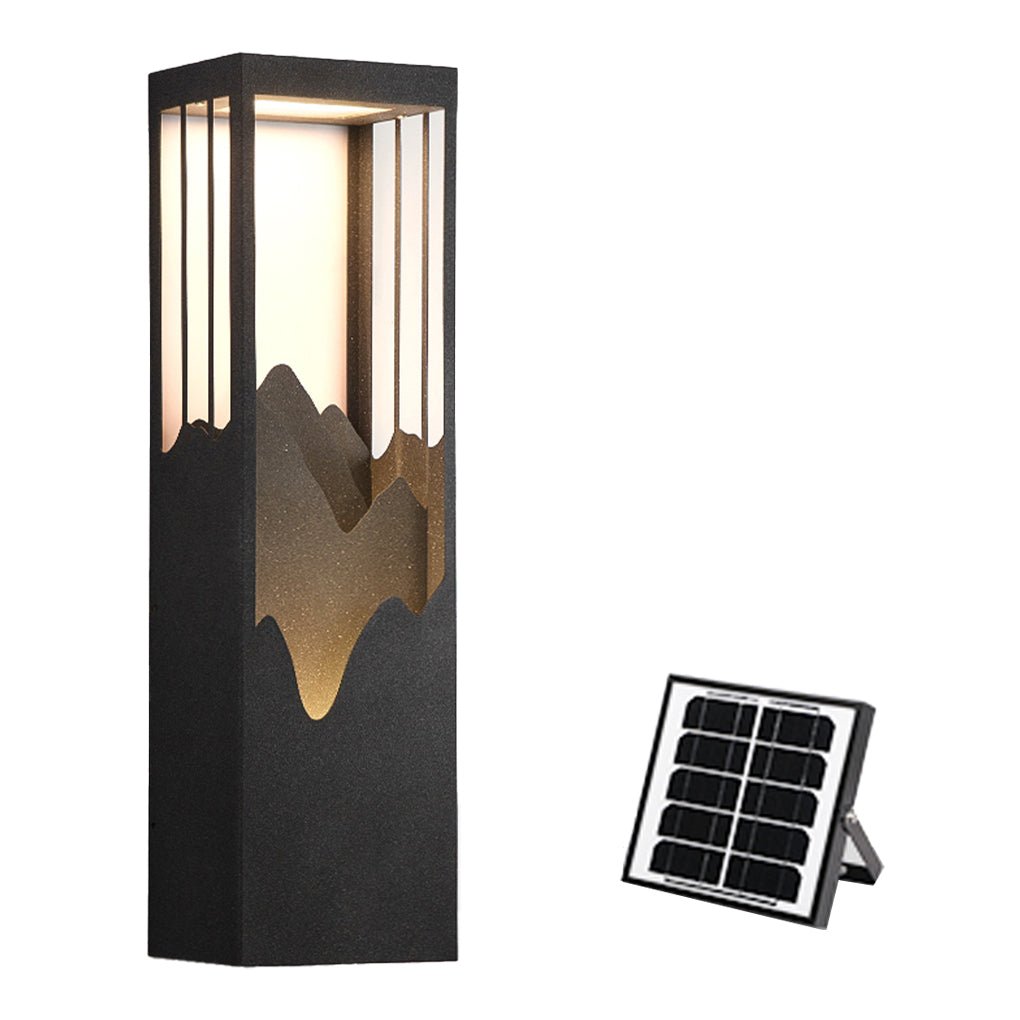[Open-Box]Mountain Scenery LED up Down Lighting Waterproof Solar Wall Lamp Porch Lights