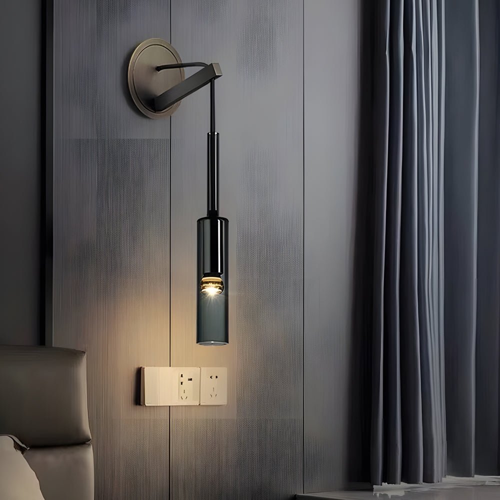 [Open-Box]Nordic Copper Finish Wall Lights with Suspending Cord Stairway Wall Mounted Sconce