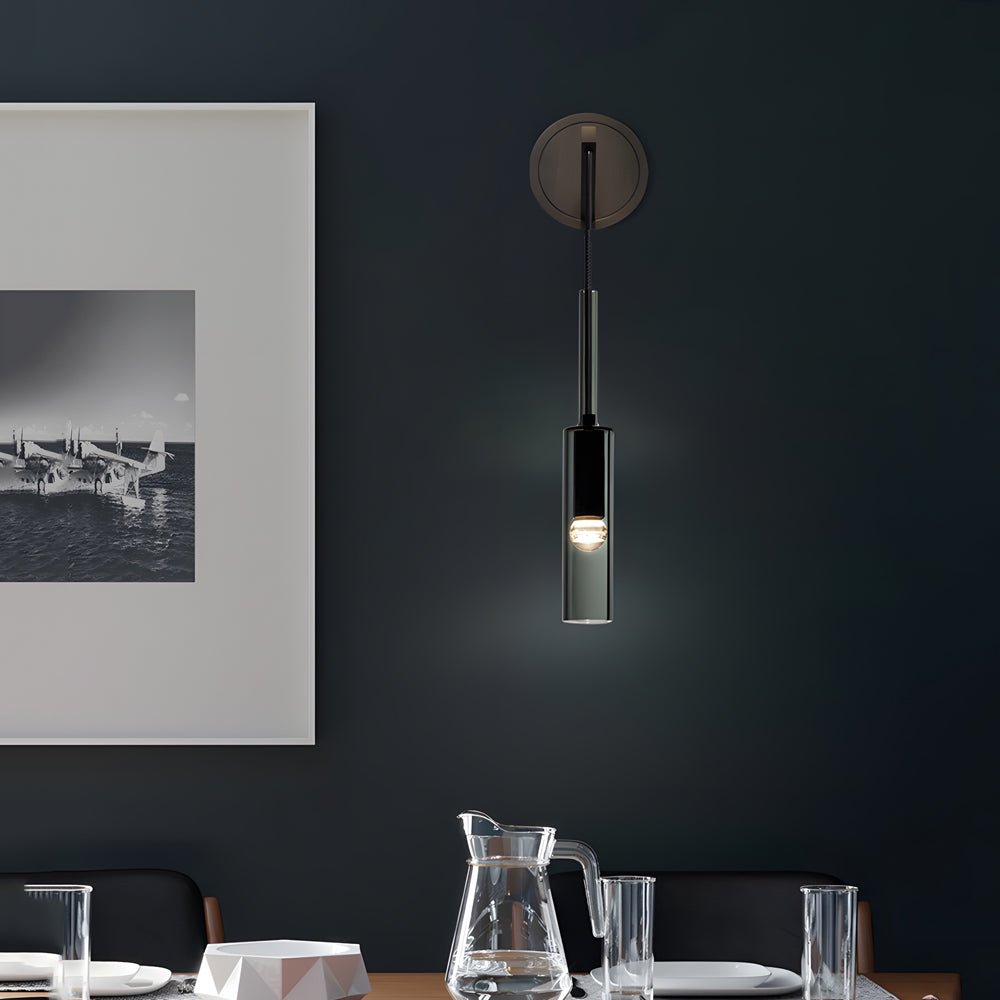 [Open-Box]Nordic Copper Finish Wall Lights with Suspending Cord Stairway Wall Mounted Sconce