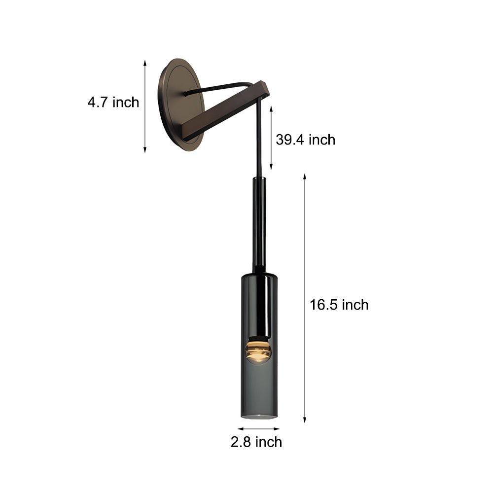 [Open-Box]Nordic Copper Finish Wall Lights with Suspending Cord Stairway Wall Mounted Sconce