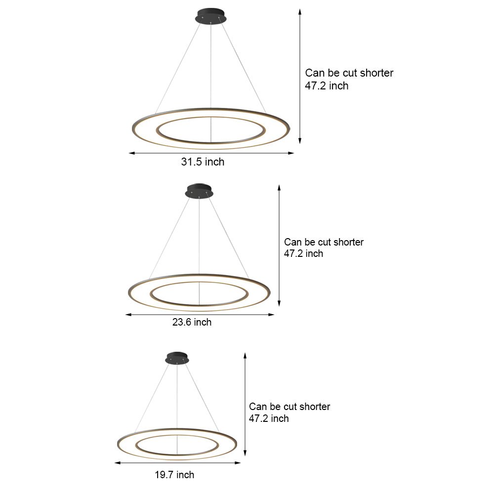 [Open-Box]Planet Rings LED Pendant Light in Black/White