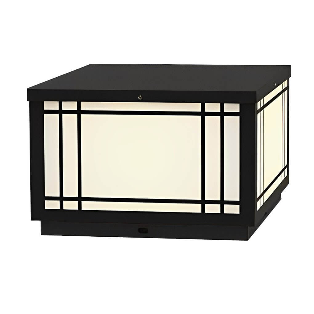 [Open-Box] Retro Grilles Waterproof LED Fence Post Lights with Remote