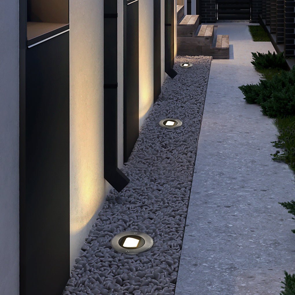 Recessed Deck Step Lights Modern Black LED Metal Light