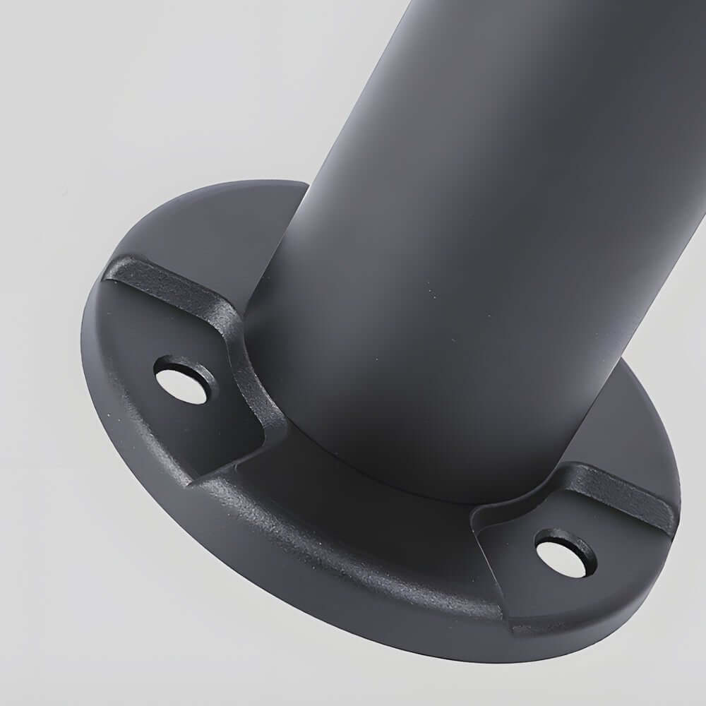 Sleek Black Solar LED Lawn Light Contemporary Outdoor Path Lighting