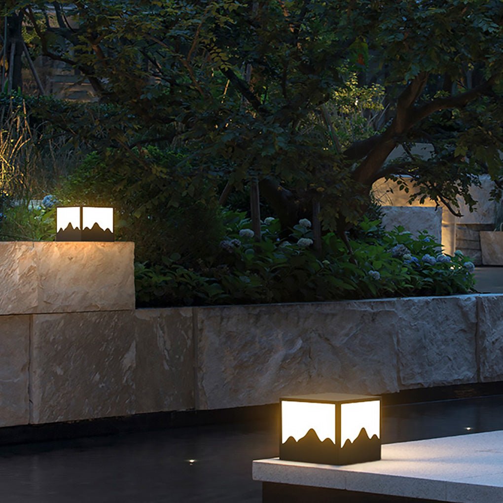 Square Outdoor Lights Simple Geometry Waterproof LED Light