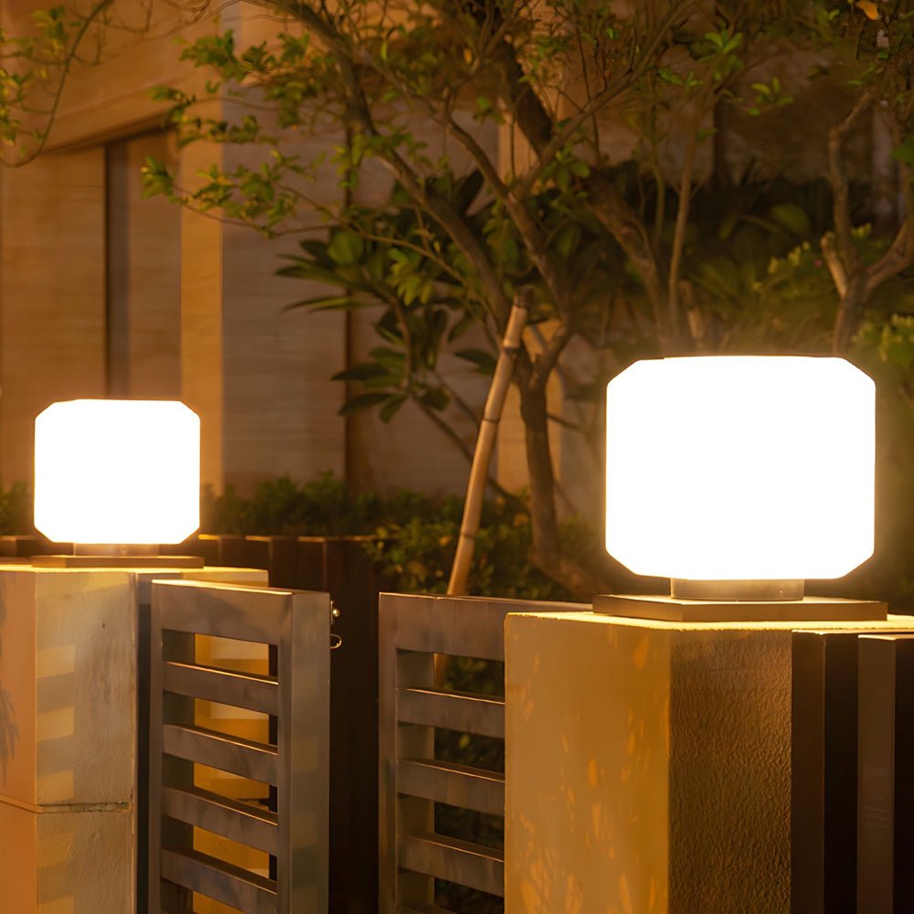 Square Pillar Lights Waterproof Outdoor LED Metal Light